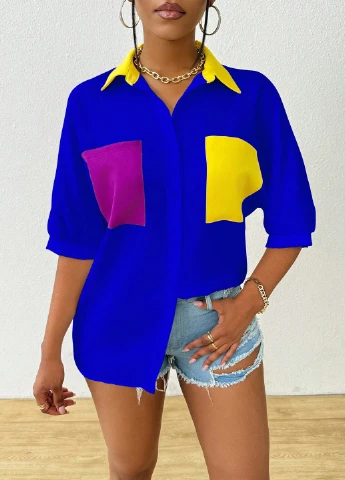 Синяя блуза SHEIN