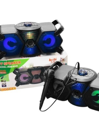 Портативная колонка ZQS-4228 чемодан 10Вт, USB, SD, FM радио, Bluetooth, 1 микрофон, ДУ XPRO (253455463)