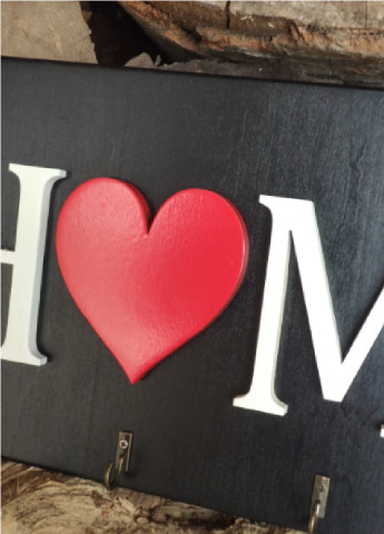 Настенная ключница ручной работы на 4 ключа черная Home (1356820-De) Francesco Marconi (251361674)