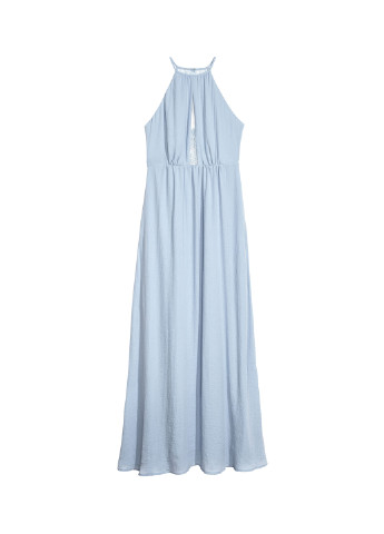 Блакитна вечірня сукня кльош H&M однотонна