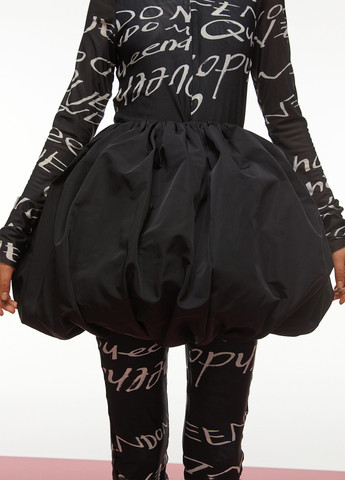 Черная кэжуал однотонная юбка H&M баллон