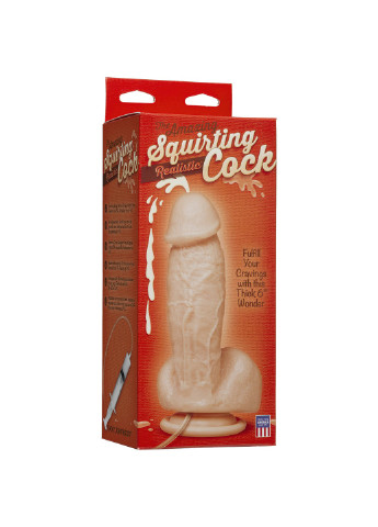 Кончающий фаллоимитатор The Amazing Squirting Realistic Cock, ПВХ, диаметр 5,1см Doc Johnson (254973438)