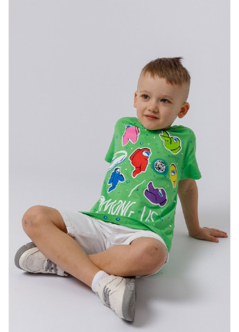 Зеленая летняя футболка для мальчика Toontoy
