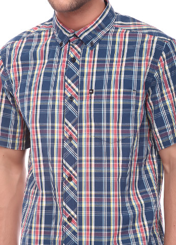 Синяя кэжуал рубашка Quiksilver с коротким рукавом