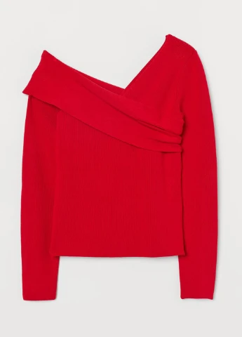 Красный демисезонный свитер H&M