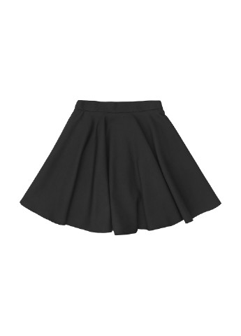 Черная офисная однотонная юбка Kids Couture клешированная-солнце