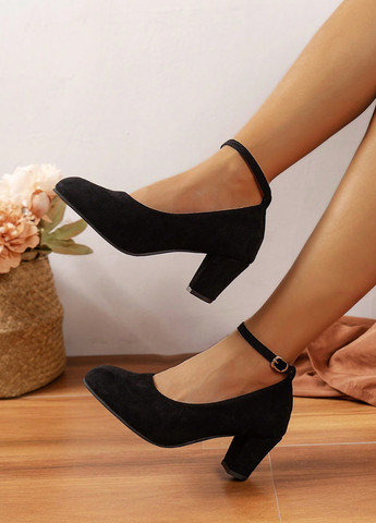 SHEIN Туфли черный з натуральная замша, китай — демисезон (330487883)