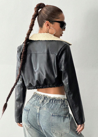 Чорна демісезонна куртка SHEIN