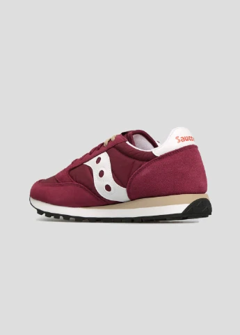 Красные всесезонные бордовые замшевые кроссовки jazz original Saucony