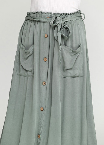 Оливковая (хаки) кэжуал однотонная юбка Made in Italy
