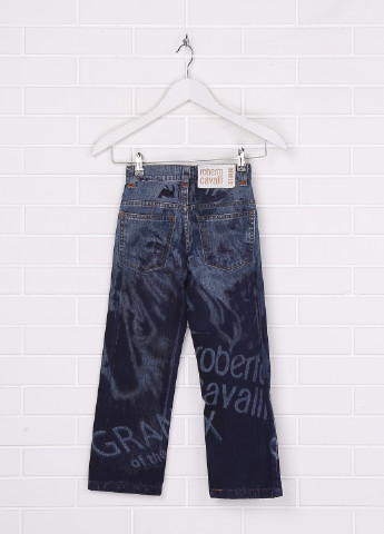 Темно-синие демисезонные со средней талией джинсы Roberto Cavalli Devils