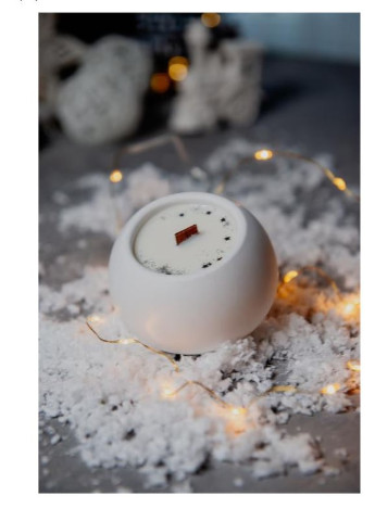 ЭКО свеча "Снежный шар". 9-10 часов горения. Коллекция "Праздничные" BeautlyMaysternya (256244913)