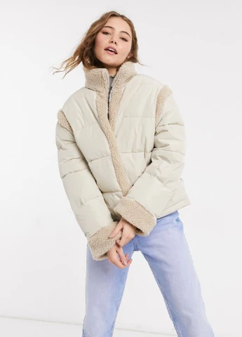 Світло-бежева демісезонна куртка Asos