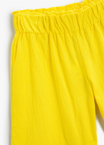 Желтые кэжуал летние прямые брюки KOTON