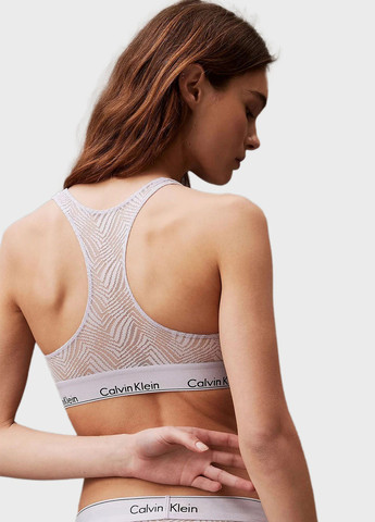 Сиреневый топ бюстгальтер Calvin Klein без косточек полиамид
