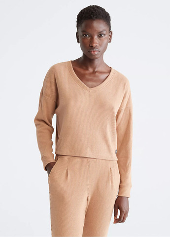 Коричневый демисезонный пуловер пуловер Calvin Klein