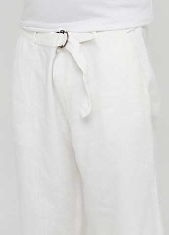 Белые кэжуал летние прямые брюки The J. Peterman Company