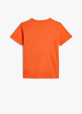 Оранжевая летняя футболка KOTON