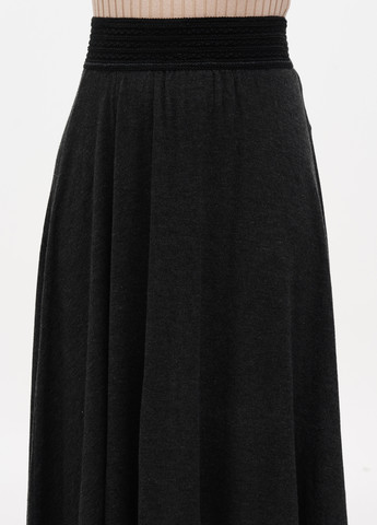 Темно-серая кэжуал однотонная юбка Made in Italy клешированная