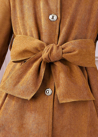 Охряное зимнее Пальто однобортное SHEIN