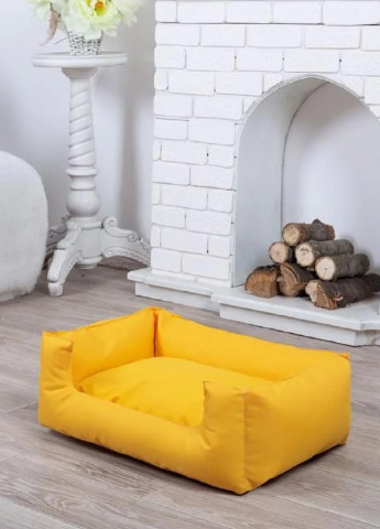 Лежак лежанка для котів та собак спальне місце 70х50х20 см (13599-Нов) Жовтий Francesco Marconi (251086695)