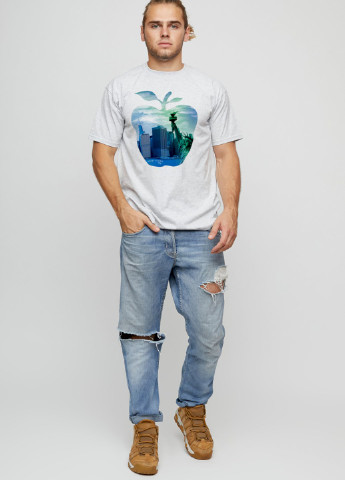 Сіра футболка чоловіча basic YAPPI