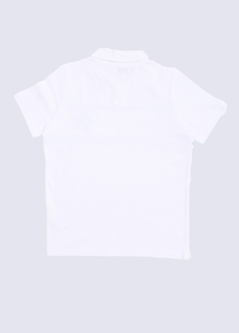 Белая детская футболка-поло для мальчика Miss Kiss с надписью