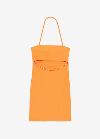 Оранжевое кэжуал платье Jennyfer однотонное