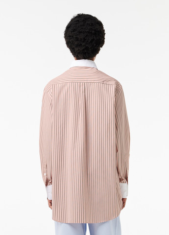 Светло-розовая кэжуал рубашка в полоску Lacoste