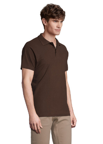 Темно-коричневая футболка-поло для мужчин Sol's