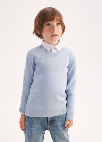 Светло-голубой демисезонный пуловер пуловер Reserved