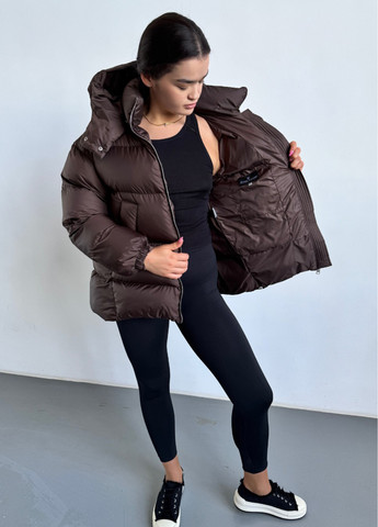 Коричневий зимній Пуховик Eva Classic