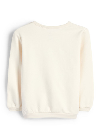 C&A свитшот персонажи бежевый кэжуал трикотаж с начесом, хлопок