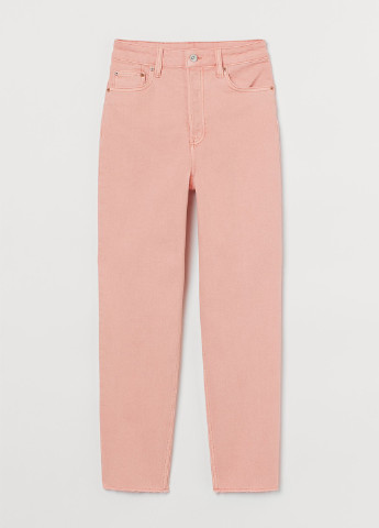 Персиковые демисезонные укороченные, зауженные джинсы H&M
