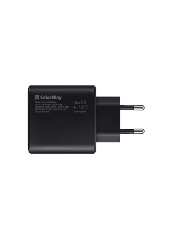 Зарядное устройство (CW-CHS034PD-BK) Colorway power delivery port pps usb type-c (45w) black (253506951)
