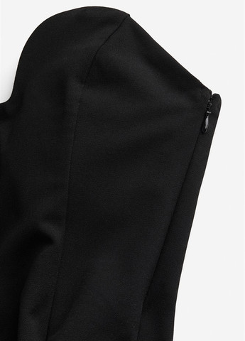 Черное вечернее платье бандо H&M однотонное