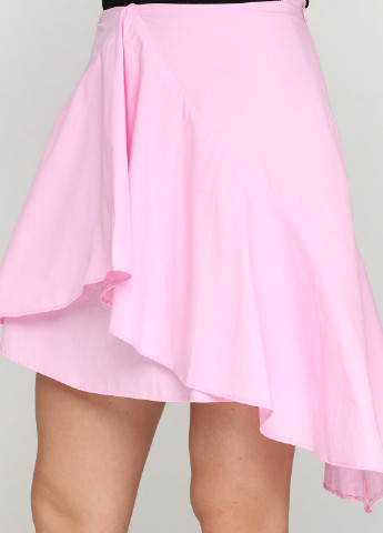 Розовая кэжуал однотонная юбка Zara мини