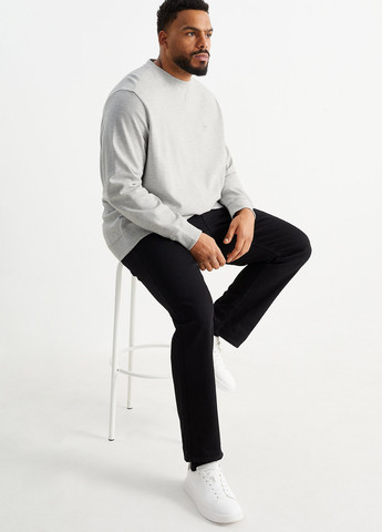 Светло-серый свитшот C&A однотонный нашивки (323024132)