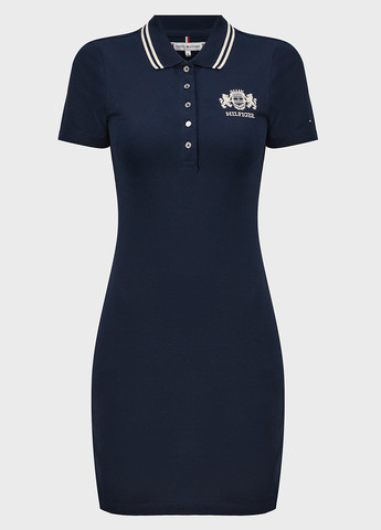 Синя кежуал сукня поло Tommy Hilfiger з логотипом