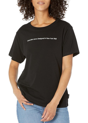 Черная летняя футболка Calvin Klein