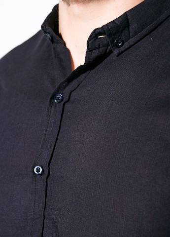 Темно-синяя кэжуал рубашка однотонная Time of Style