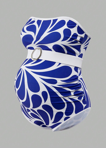 Комбинированный демисезонный комплект для беременных (купальник, накидка) слитный, бандо SHEIN