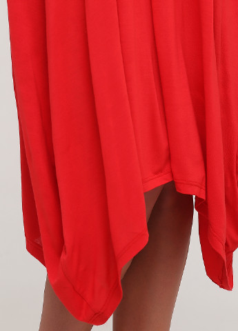 Красное кэжуал платье баллон Sassofono Club однотонное