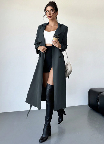 Плащ SHEIN тренчкот на гудзиках демісезон (339052547)