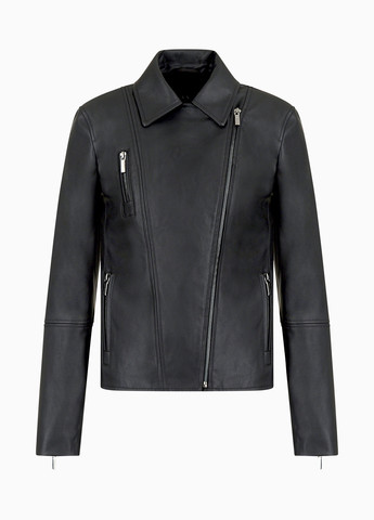 Черная демисезонная куртка косуха Armani Exchange