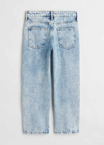 Светло-голубые демисезонные прямые джинсы H&M