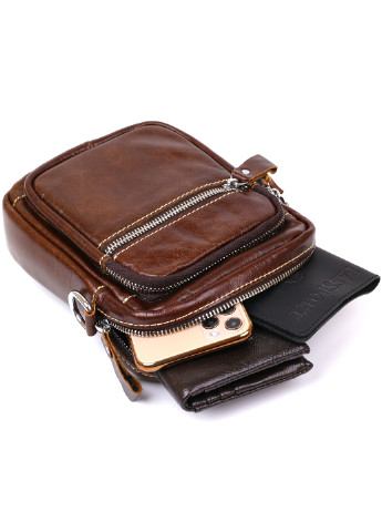 Чоловіча шкіряна сумка 15х19х6,5 см Vintage (253490425)