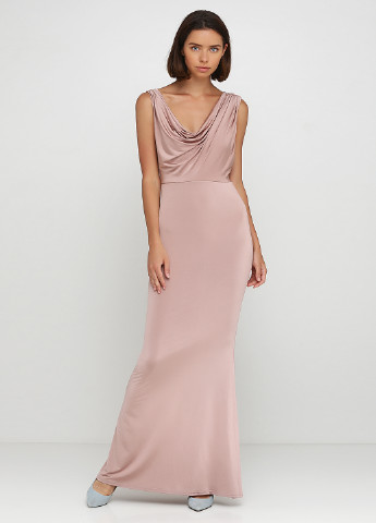 Розовое вечернее платье футляр Asos однотонное