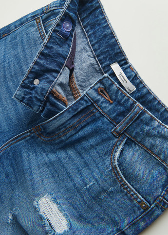 Синие демисезонные каррот фит джинсы Reserved