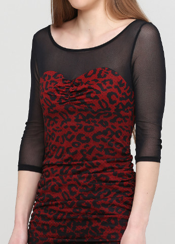 Черное кэжуал платье Guess леопардовый